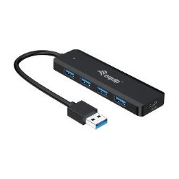 Hub EQUIP Life A USB-C3.0 a 4xUSB-A3.0 Negro (EQ128959)