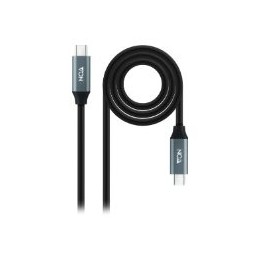 Nanocable USB-C/M a USB-C/M 1.5m Negro(10.01.4301-L150)