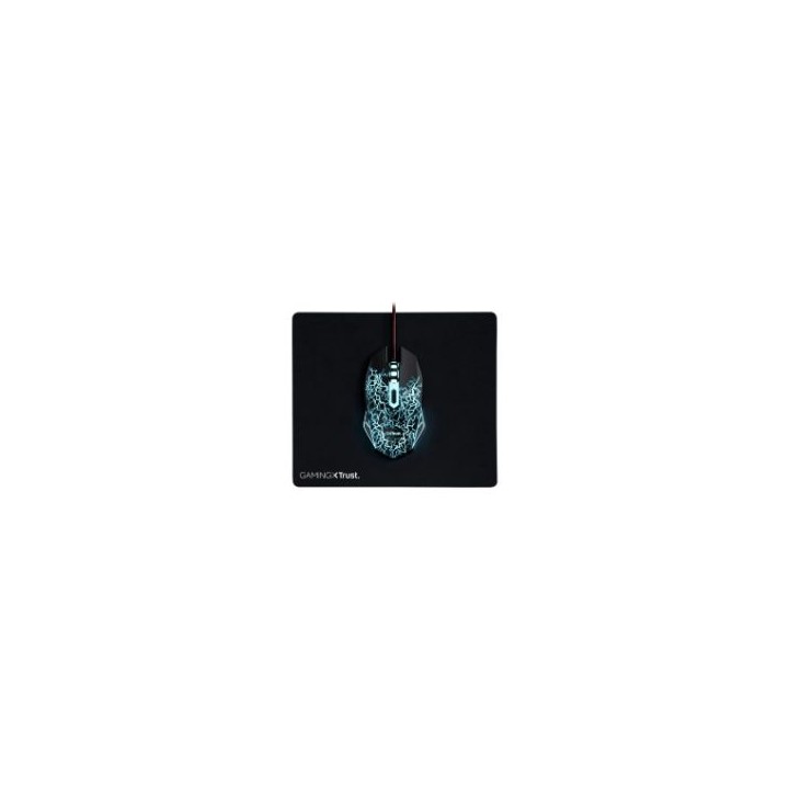 Pack Gaming Trust Ratón+Alfombrilla RGB Negro (24752)