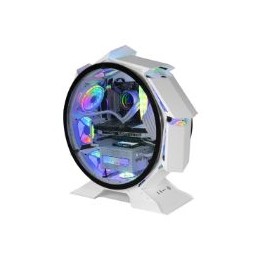 Caja Circular Mars Gaming mATX Mini-ITX Blanca (MCORBW)