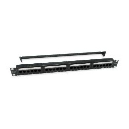Patch Panel EQUIP 24p Cat.6 1U Negro (EQ135426)