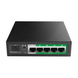 Switch STONET 5xRJ45 GbE 1xSFP PoE Negro (P106GC)