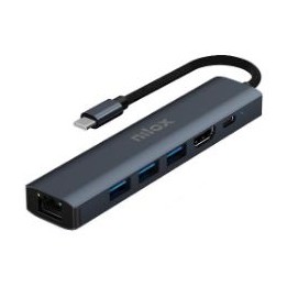 Docking Station NILOX USB-C 6 Puertos (NXDSUSBC06)