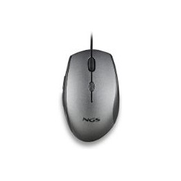 Ratón NGS Ergonómico Óptico USB 1600dpi Gris (MOTHGRAY)