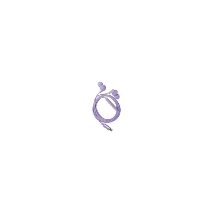 Auriculares CELLY Earphones USB-C Morado(UP1600TYPECVL)