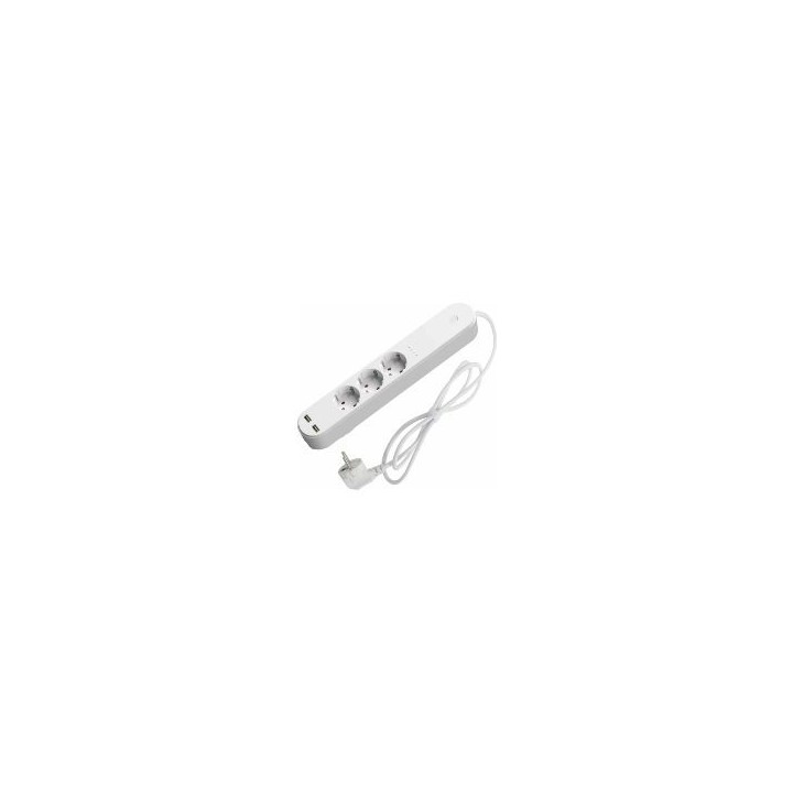 Regleta DENVER 3xSchuko 2xUSB Blanca (SHP-310U)