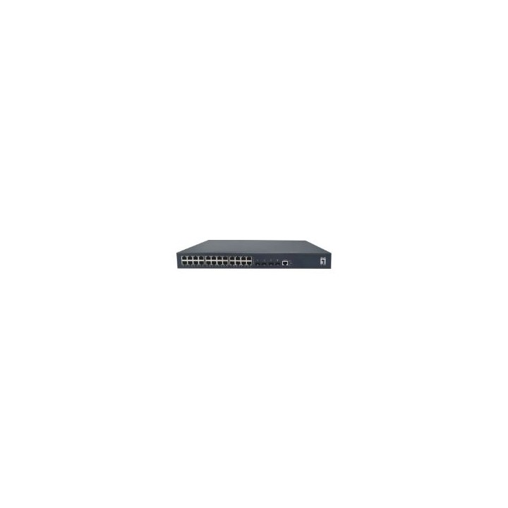 Switch LevelOne 24xRJ45 GbE 4xSFP+ PoE+ 400W (GTP-2871)