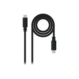 Nanocable USB-C/M a USB-C/M 1.5m Negro(10.01.2301-L150)
