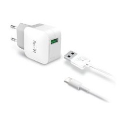 Cargador de Pared CELLY 1USB-A Cable USB-C (TCUSBTYPEC)