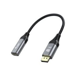 Cable EQUIP DP/M a HDMI/H 15cm Negro/Gris (EQ133446)