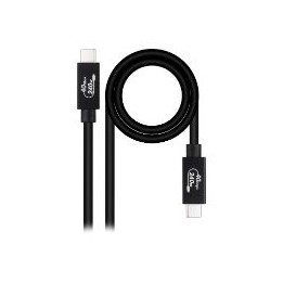 Nanocable USB-C 4.0 M/M 1m Negro (10.01.5001)