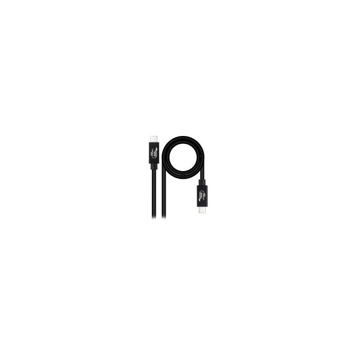 Nanocable USB-C 4.0 M/M 1m Negro (10.01.5001)