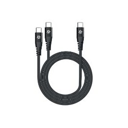 Cable CELLY USB-C a 2xUSB-C 100W 1.3m (USBC2USBCBK)