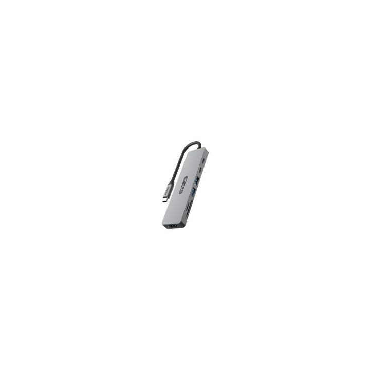 Docking Sitecom 7en1 USB-C a HDMI/USB-A/C/SD (CN-5504)