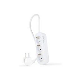 Regleta Nanocable 3xSchuko 1.4m Blanca (10.38.0003-NS)