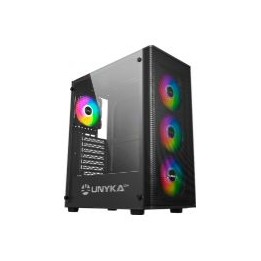 Caja UNYKA Mir 100 ARGB USB-A ATX Negra (UK511303)