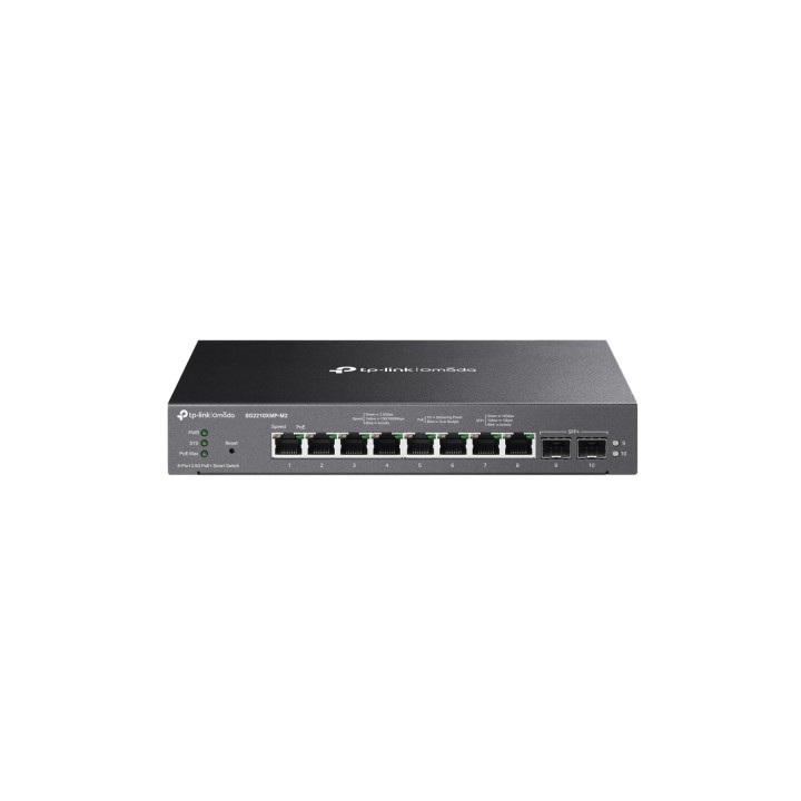 TP-Link Omada SG2210XMP-M2 switch Gestionado L2/L2+ 2.5G Ethernet (100/1000/2500) EnergÍ­a sobre Ethernet (PoE) Negro