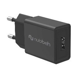 Cargador Pared NUBBEH 1USB-A 10W Negro (NBWALLCHUSBB10)