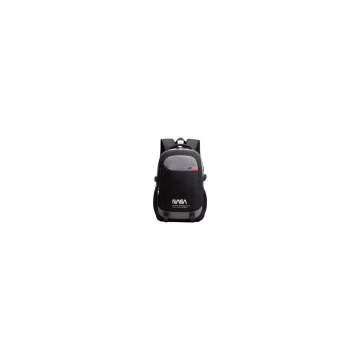 Mochila NASA Oxford 15.6" USB Negra (BAG02)