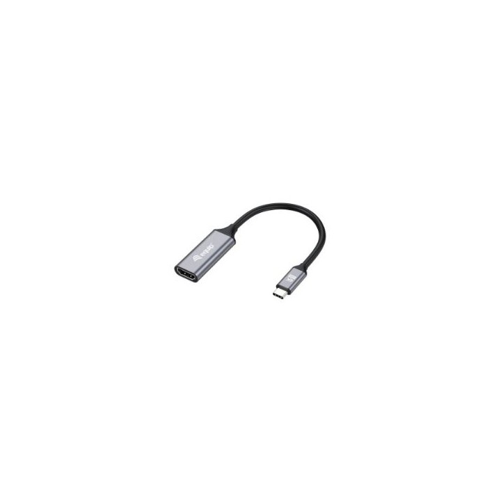 Cable EQUIP USB-C/M a HDMI/H 15cm Negro/Gris (EQ133491)