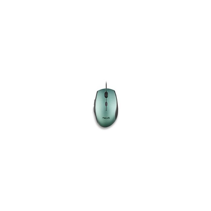 Ratón NGS Ergonómico Óptico USB 1600dpi Verde (MOTHICE)