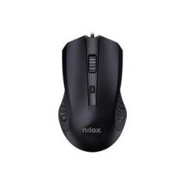 Ratón NILOX Óptico USB-A 2400dpi Negro (MOUSB1013)