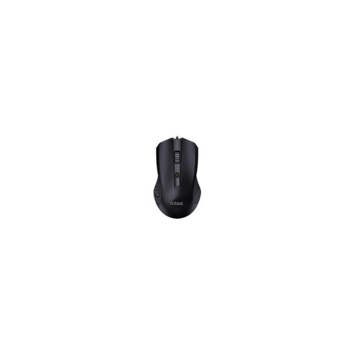 Ratón NILOX Óptico USB-A 2400dpi Negro (MOUSB1013)