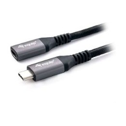 Cable EQUIP USB-C/M a USB-C/H 1m Negro (EQ128371)
