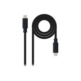 Nanocable USB-C/M a USB-C/M 2m Negro (10.01.4102)