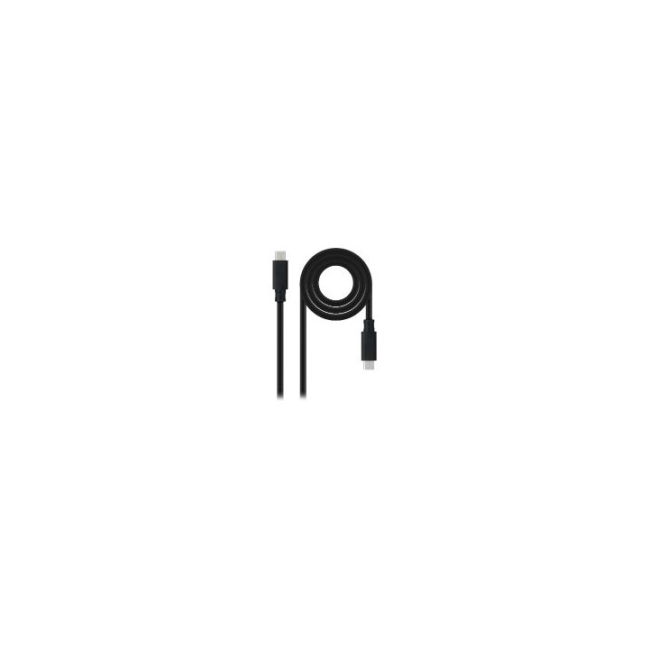 Nanocable USB-C/M a USB-C/M 2m Negro (10.01.4102)