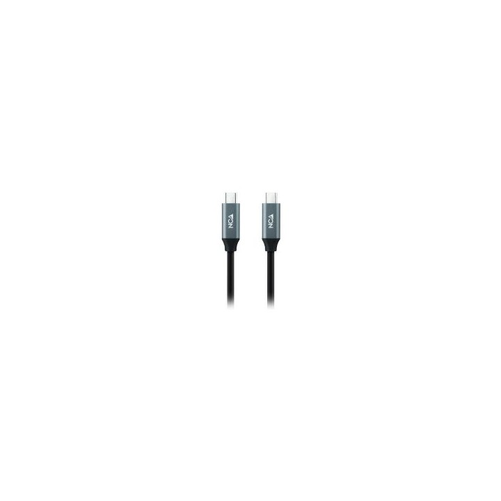 Nanocable USB-C/M a USB-C/M 3m Gris/Negro (10.01.4303)