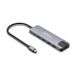 Dock Station NILOX 8en1 Dual 4K USB-C (NXDSUSBC08)