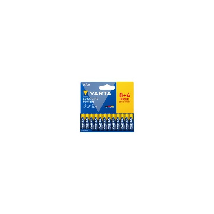 Pilas Varta Longlife Power AAA Blister 8+4 (4903121772)