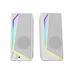 Altavoces Mars Gaming 2.0 15W RGB 3.5mm Blancos (MS72W)