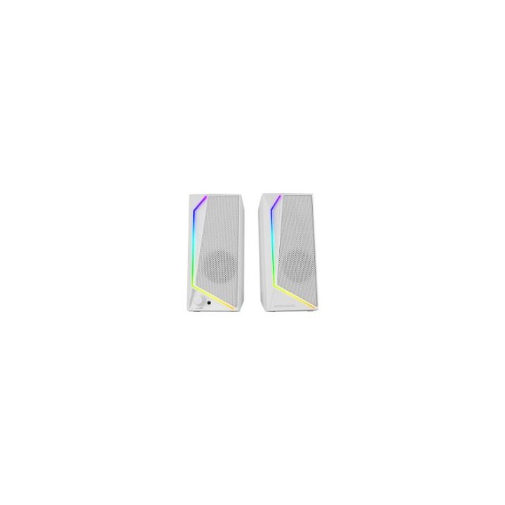 Altavoces Mars Gaming 2.0 15W RGB 3.5mm Blancos (MS72W)
