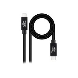 Nanocable USB-C 4.0 M/M 1.8m Negro (10.01.5002)