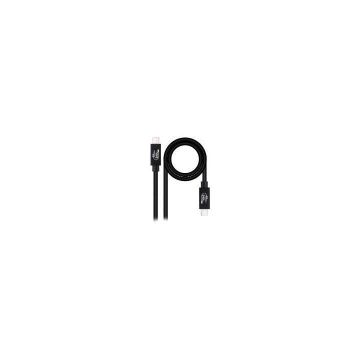 Nanocable USB-C 4.0 M/M 1.8m Negro (10.01.5002)