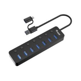 Hub EQUIP Life 7xUSB-A 3.0 + Adaptador USB-C (EQ128965)