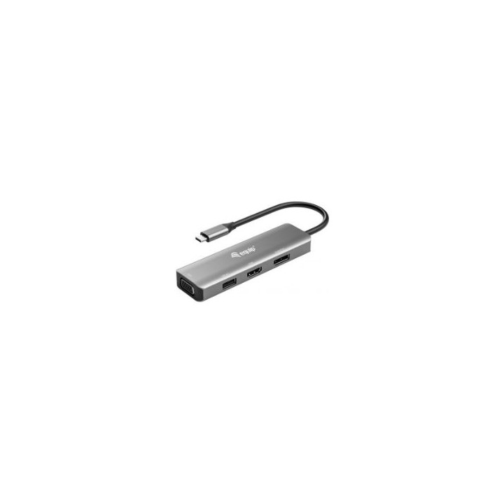 Adaptador EQUIP USB-C a USB-A/HDMI/DP/VGA (EQ133485)
