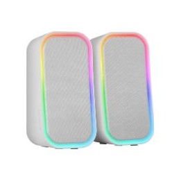 Altavoces Mars Gaming 2.0 20W RGB BT Blancos (MSOMW)