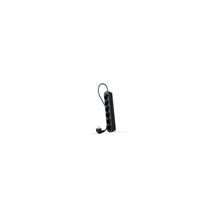Regleta Nanocable 6xSchuko 1.4m Negra(10.37.0006-NS-BK)