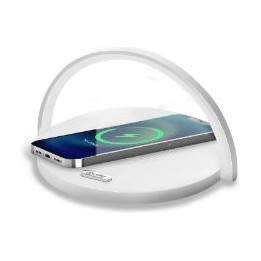 Lámpara CELLY Cargador Wireless 15W (WLLIGHTCIRCLEWH)