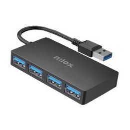 HUB NILOX 4xUSB-A 3.0 Negro (NXHUB403)