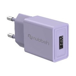 Cargador Pared NUBBEH 1USB-A 10W Lila (NBWALLCHUSBP10)