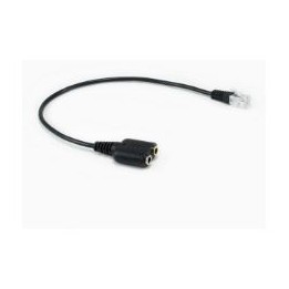 Cable EQUIP 1xRJ9/M a 2x3.5mm/H 0.25m Negro (EQ147944)