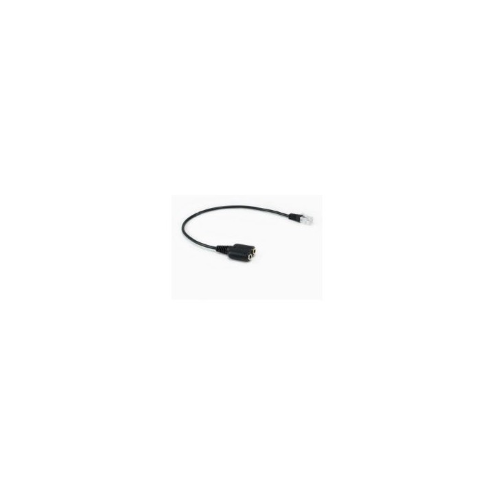 Cable EQUIP 1xRJ9/M a 2x3.5mm/H 0.25m Negro (EQ147944)