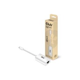 Adaptador Club 3D USB-C a RJ45 1Gbp M/H Blanco CAC-1519