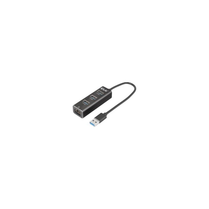 Hub Club 3D USB-A a 3xUSB-A +RJ45 1G Negro (CSV-1430A)
