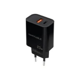 Cargador de Pared Nanocable USB-A/C Negro (10.10.2008)