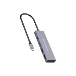 Hub CONCEPTRONIC USB-C a 4xUSB-A/C Gris (HUBBIES13G)